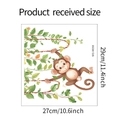Dimensiones y diseño de la pegatina de pared de mono y enredaderas para baño MG-M056 - Mono Dibujos Animados Enredaderas (MG-M056) / 27*29CM