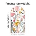 Detailed dimensions of arch flower wall stickers with pink and yellow floral patterns - Large Arch Floral / Cream White (MG-F001)