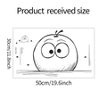 Diseño detallado del adhesivo de pared naranja MG-F005 con medidas de 50 cm x 30 cm - Estilo de Manzana de Dibujos Animados (MG-F005)