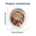 Specifiche dettagliate sulle dimensioni dell'adesivo murale gatto arancione 3D 25x29cm - 25*29cm / Arancione (MG-M001)