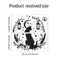 Dimensioni dettagliate degli adesivi murali sagoma gatto nero e luna per decorazione - Silhouette Gatto Nero Luna (MG-B001)