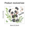 Detailed size chart for MG-F013 cartoon panda wall decal measuring 39x35cm for home decor - Panda Eating Bamboo (MG-F013)