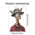 Detail view of MG-F053 giraffe wall sticker showing 29x42cm dimensions and design - Giraffe Pattern (MG-F053) / 29*42cm