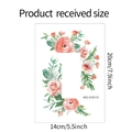 Aquarell Blumen Aufkleber für Lichtschalter mit Maßen 14x20cm zur Wanddekoration im Haus - 14x20cm / Aquarell Rosa Floral (MG-KG019)