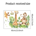 Vinilo decorativo de selva con jirafa y mono, lámina de decoración de 60cm x 40cm - MG-E024 / 40*60cm