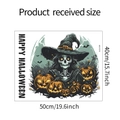 Specifiche dimensioni per adesivo murale Halloween con strega e zucca, 40cm x 50cm - 40*50cm / Stile MG-F075