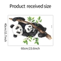Detailed size specifications for 60x40cm watercolor panda mother and cub wall sticker - 40x60cm (MG-E001)