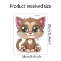 Cartoon kitten wall sticker dimensions 24x29cm for bathroom and toilet decoration - Cute Kitten (MG-M032) / 24*29cm