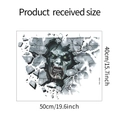 Maßangaben für 3D-Zombie-Wandtattoo mit Abmessungen von 50x40cm für die Innendekoration - Zombie Wanddurchbruch (MG-F066) / 40x50cm