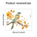 Gedetailleerde afmetingen voor zelfklevende muurstickers met vogels en bloemen - 24x29cm Aquarel Vogel Bloem Stijl (HY-M064)