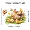 Dettaglio dell'adesivo murale famiglia di anatre da 60cm per 40cm per cameretta - Stile Simpatica Famiglia di Anatre (HY-E046)