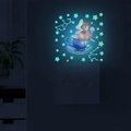 Adesivi murali fluorescenti con fata in tazza e costellazioni per cameretta bambini - Blu Luminoso (LTYG045)