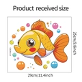 Cartoon goudvis muursticker set met regenboog bellen decoratie afmeting 29x25cm - 25*29cm (HY-M083)