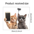 Detail van de afmetingen van de kattenmuursticker en de werkelijk ontvangen maat - Kat Selfie Stijl HY-M086 (25*29cm)