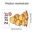 Dimensiones detalladas del vinilo decorativo de patos de 29cm por 20cm - Pato Amarillo (HY-M092)