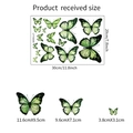 Adesivi murali farfalla luminosi con decalcomanie fluorescenti verdi in varie misure - Bagliore Verde (LTYG009)