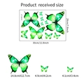 Adesivi da parete farfalle verdi fluorescenti con dimensioni 30x20cm per decorazione - Bagliore Verde (LTYG010)
