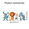 Cartoon animal soccer player wall decals with dimensions 90cm by 39cm for kids room - HY-F108