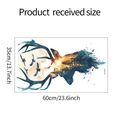Detail showing dimensions 60x35cm for deer forest art wall sticker HY-G007 - 35x60cm (HY-G007)