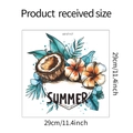 Dettaglio dell'adesivo murale frutti tropicali con misure 29x29cm e tema estate - Stile Piante Tropicali SUMMER (HY-F117) / 29*29cm