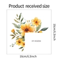 Detail der gelben Sonnenblumen Wandsticker mit Maßangaben von 16cm mal 16cm für Deko - 16*16cm (HY-KG054)