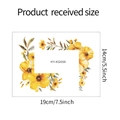 Details der 19x14cm gelben Blumen Wandaufkleber Abmessungen für die Dekoration - 14*19cm (HY-KG056)