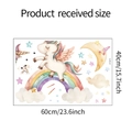 Gedetailleerde afmetingen van de aquarel eenhoorn muursticker voor de kinderkamer - 40*60cm (HY-E075)