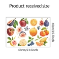Detailed dimensions of 60x40cm watercolor tropical fruit wall stickers for kitchen decor - 40*60cm(HY-E070)