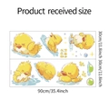 Detailed size chart for cartoon yellow duck wall stickers with 30x90cm layout dimensions - 30*90cm*2pcs/HY-C019