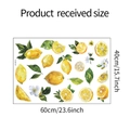 Detailed sheet size for lemon and green leaves wall stickers measuring 60x40cm - 40x60cm