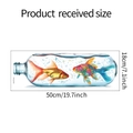 Détail d'autocollants muraux bocal à poissons avec dimensions de 18x50cm - 18*50cm/HY-F121