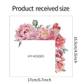 Dimensioni dettagliate dell'adesivo da parete peonia rosa da 17cm per 16,5cm - 16.5x17cm (HY-KG063)