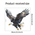 Vue détaillée du sticker mural aigle avec des dimensions de 35cm par 39cm précises - 35*39cm/HY-F124