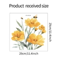 Detaillierte Maße 29cm Wandaufkleber mit Blumen und Bienen Design, Produktcode HY-M126 - 29*29cm/HY-M126