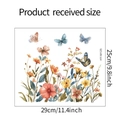 Adesivi murali con fiori e farfalle ad acquerello con dimensioni per decorazione - 25*29cm/HY-M125