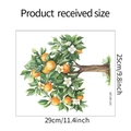 Spécifications détaillées de taille pour stickers muraux aquarelle de fleurs d'oranger - 25x29cm