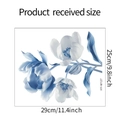 Guía de dimensiones para pegatinas de pared de flores azules en PVC, 29x25 cm - 25*29cm