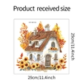 Gedetailleerde maattabel met 29x29cm afmetingen voor herfst zonnebloem muurstickers - Herfst Landelijk Huis (HY-M133)