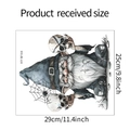Detailed view of Halloween gnome sticker with skulls and wizard hat, size 29x25cm - 25*29cm(HY-M144)