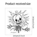 Dettaglio delle dimensioni dell'adesivo da parete scheletro di 14,5cm x 14,5cm - 14.5*14.5cm (HY-KG070)