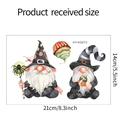 Adesivi da muro gnomi di Halloween con ragni e cupcake, dettaglio dimensioni 21x14 cm - 14*21cm/HY-KG073