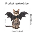 Dettaglio che mostra le dimensioni 29cm x 25cm per il set ali di pipistrello e papillon per animali - Stile Gatto con Ali di Pipistrello (HY-M136)