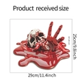 Detail van 3D bloederige schedel sticker met afmetingen van 29x25 cm - 25*29cm/HY-M149