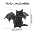 Specifiche dettagliate delle dimensioni per ali da pipistrello per gatti da 29cm - Stile Gatto Pipistrello Nero (HY-M138)