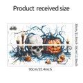 Macro layout of Halloween wall decals with skulls, pumpkins, and vine stickers 90x60cm - Dual Sheet Layout Style (HY-C024)