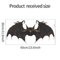 Detaillierte Größentabelle für gruselige Halloween Fledermaus Wandaufkleber 60x30cm - 30x60cm