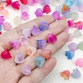 Colorful acrylic lily of the valley flower beads for handmade DIY jewelry and hair accessories - 100 Two-Tone Lily Of The Valley (SN1352)