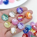 Colorful acrylic petal pendants with pearlescent finish for DIY jewelry and hair accessories - 30 Cabbage Leaves Tree Leaves 11 Styles (SN1351)