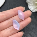 Translucent frosted pink lotus leaf glass charms for DIY ancient style jewelry - Purple Blue Gradient Petal (21972)