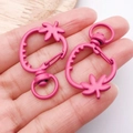 Chiusura a moschettone fragola rosa acceso per portachiavi e accessori per borse - Rosa Rosso